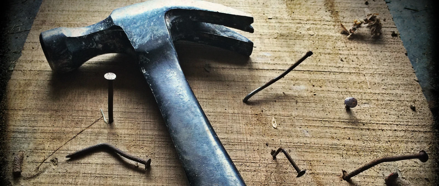 hammer and bent nails