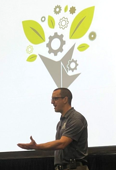 Tim working with a district doing professional development.