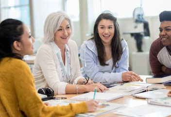 group of teachers doing professional development